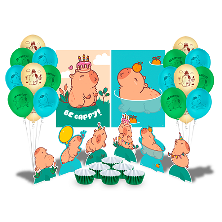 Kit festa Capivara Decoração Aniversário completo 133pçs
