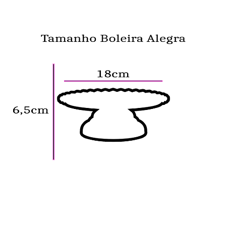 Kit com 2 Mini Boleiras Alegra 14cm+Boleira de 18cm AMARELA