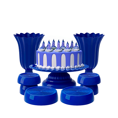 Kit Boleira Plus+2 Vasos Popi+2 Mini Boleiras+ 2 Bandejas az
