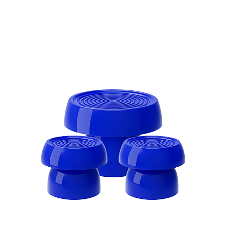 Kit com Boleira 17cm cogumelo+2 Mini Boleiras Alegra 14CM AZ