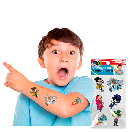 12 Tatuagem De Pele Decoração Jovens Titãs Go Removível