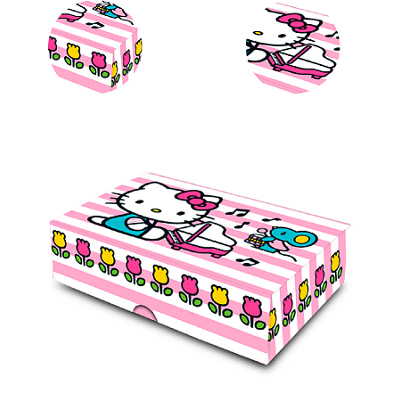 6 Decoração Caixa Para Doce Hello Kitty Festa Aniversário