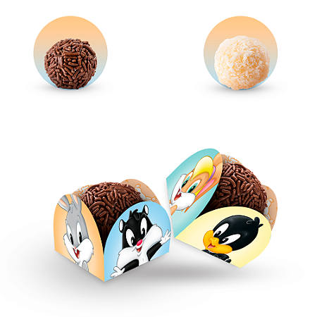 50 Forminhas Para Doces Festa Looney Tunes  Decoração