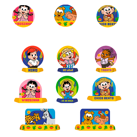 8 Display De Mesa Decoração Chico Bento Festa Arria