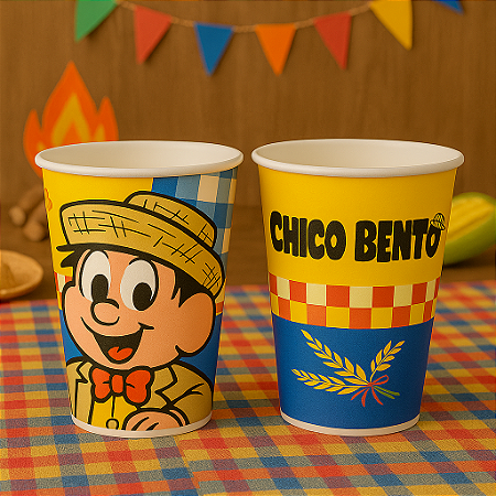 8 Copos Lembrancinha Festa Chico Bento Decoração Arraia