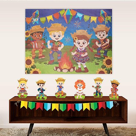 4 Display De Mesa Decoração São João Matutinhos Festa Julina