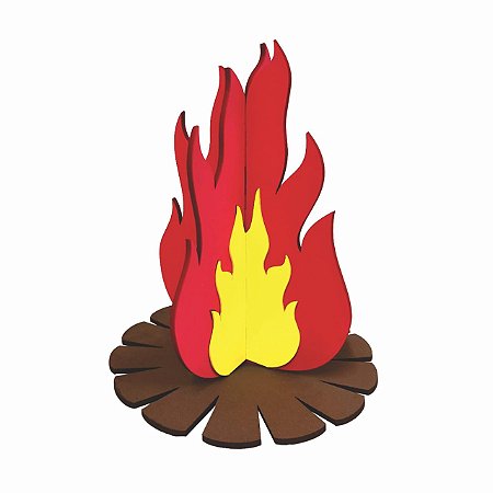 Decoração Festa Enfeite De Mesa E Evento Junino Fogueira 3D