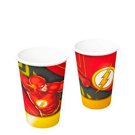 8 Copos Lembrancinha Decoração Flash Festa Aniversario 200ML