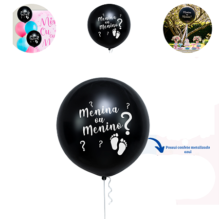 Balão Decoração Chá Revelação Menino 36 Pol Festa Unidade