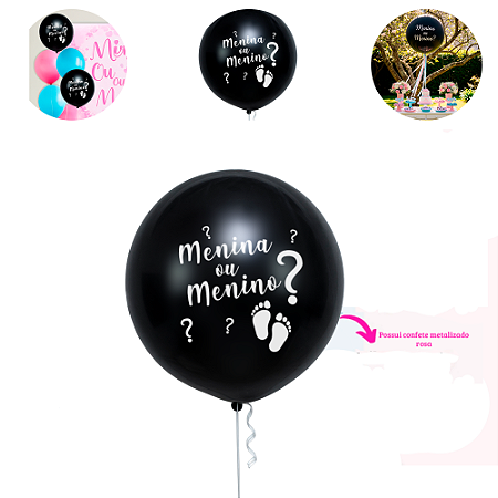 Balão Decoração Chá Revelação Menina 36 Pol Festa Unidade