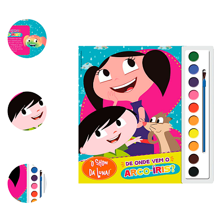 Livro para colorir Show da Luna Aquarela mais divertido