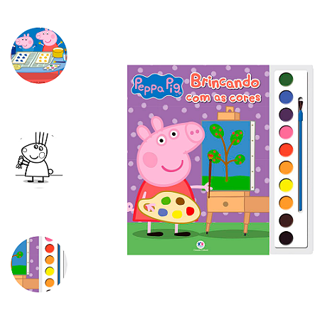 Livro para colorir Peppa Pig Aquarela mais divertido desenho