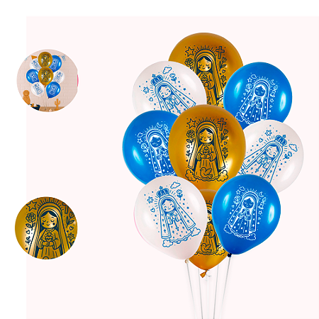 25 Bexigas Balão Festa Nossa Senhora Decoração religiosa 11"