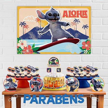 Kit Festa Decoração Aniversário Stitch O Filme 33pçs EVA