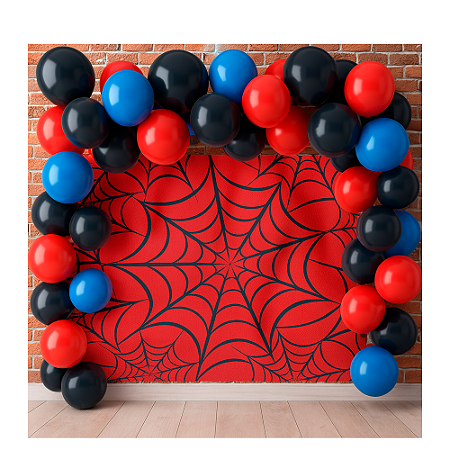 Painel TNT Festa Teia Decoração Aranha aniversário 1,40x1m