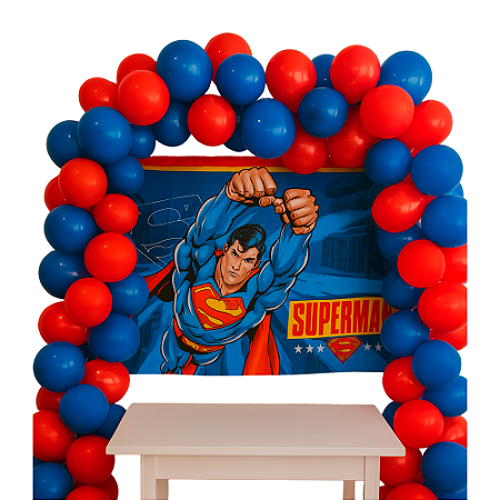Painel TNT Festa Super Man Decoração Aniversário 1,40x1m