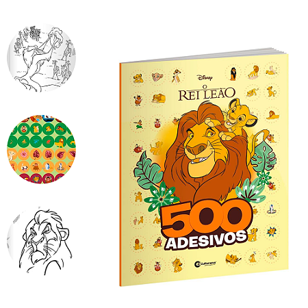 500 Adesivos Rei Leão Atividades Livro Divertido Disney