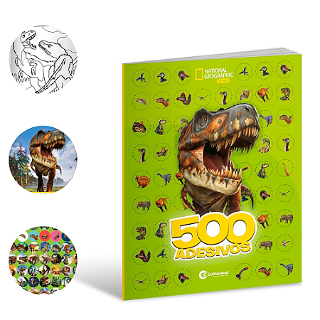 500 Adesivos Dinossauros Atividades Livro Divertido Completo