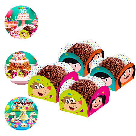 40 Forminhas Para Doces Decoração Show Da Luna Festa Aniver