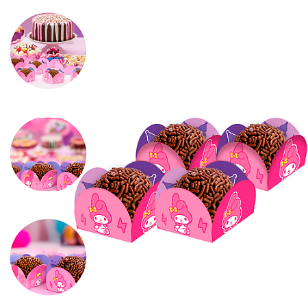 40 Forminhas Para Doces Decoração My Melody E Kuromi Festa