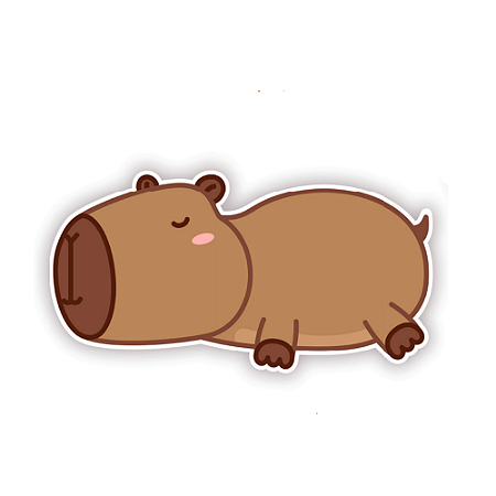 Painel parede Festa Capivara Deitada decoração aniversário