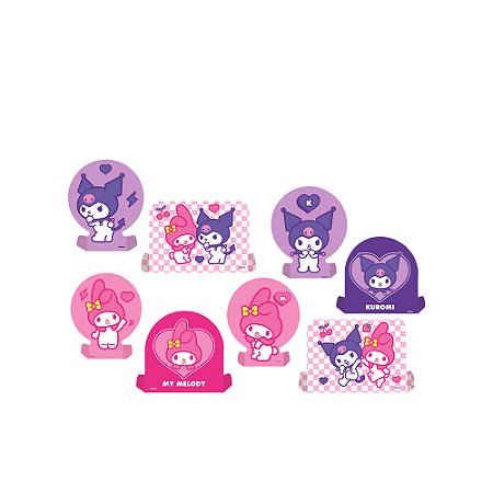 8 Display De Mesa Decoração My Melody E Kuromi Festa Aniver