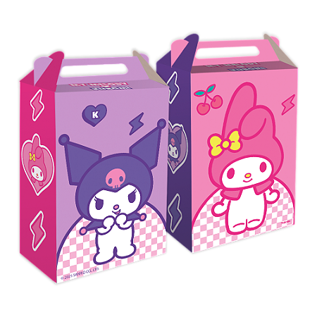 8 Caixa Lembrancinha Surpresa Decoração My Melody E Kuromi