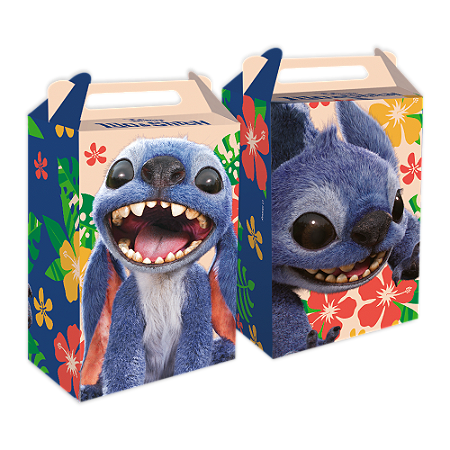 8 Caixa Lembrancinha Surpresa Decoração Stitch O Filme Festa