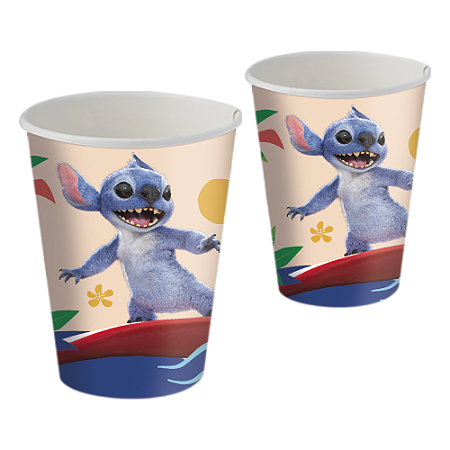 8 Copos Decoração Stitch O Filme Festa Aniversário 200ML