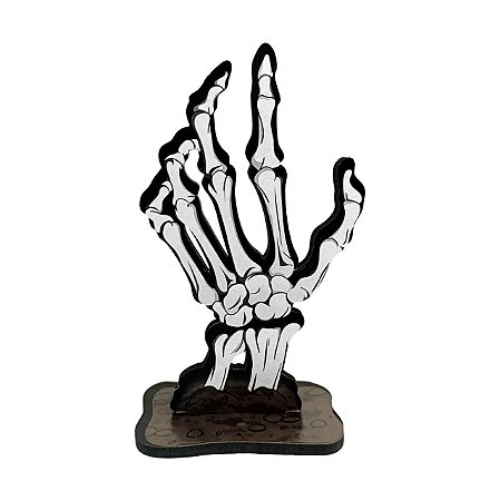 ENF De Mesa Decoração Mão De Caveira Festa Halloween 20cm