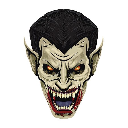 Painel Decoração Halloween Quadro Vampiro Horripilante 44,5cm