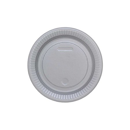 10 Pratos Descartáveis Festa Aniversário Prata 15cm