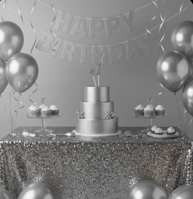 Vela Pick Decoração +1 Cor Prata Metalizada Festa Aniversari