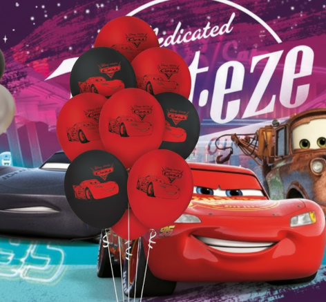 25 Bexigas Balão N9 Decoração Disney Carros Festa Aniversári