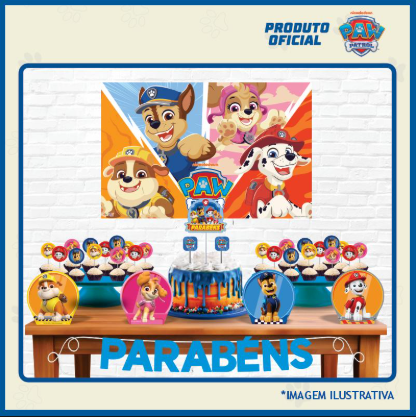 Kit Festa Decoração Patrulha Canina 33pçs Aniversario