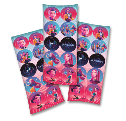 30 Adesivos Festa Guerreiras Do K-Pop Decoração Aniversario