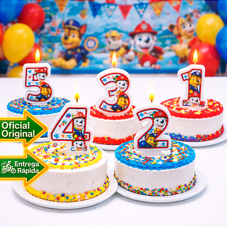 Vela Festa patrulha Canina decoração anviersário completo