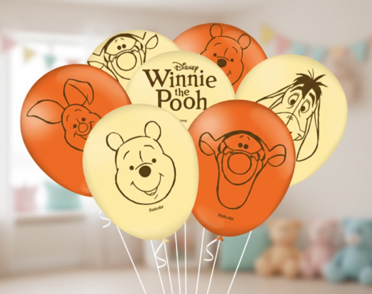 25 Bexigas Balão N9 Decoração Ursinho Pooh Festa Aniversário