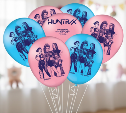 25 Bexigas Balão N9 Decoração Guerreiras Do K-Pop Festa Nive