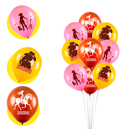 Bexigas Balão Festa Boiadeira Decoração 11 polegadas 25/200