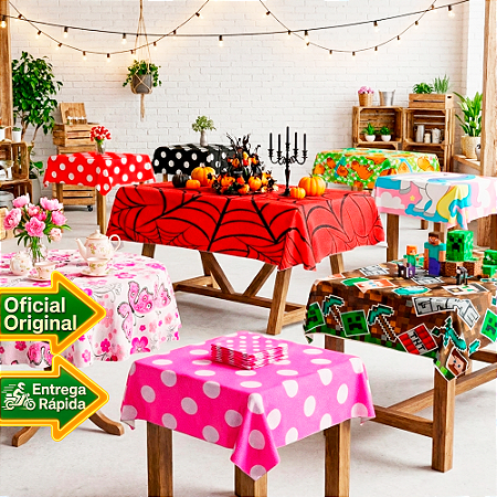 Toalha Mesa TNT Decoração aniversário Temática festa 1,40m