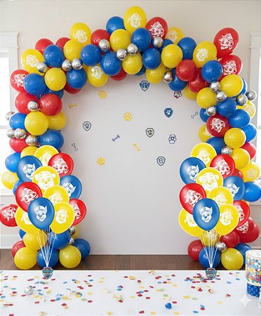 20 Balão Festa Patrulha Canina Decoração Cores Vivas Nive 8°