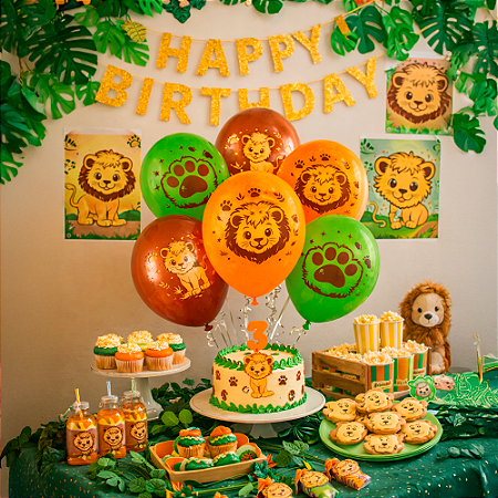 25 Bexigas balão n11 Decoração Leão festa Aniversário baby