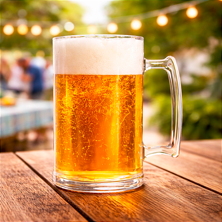 Caneca Acrílico Chopp Transparente Cristal Lisa 500ml festa