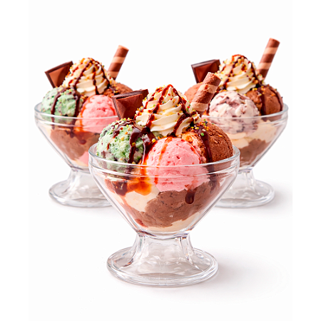 Taça Sobremesa Acrílico Sorvete Transparente 130ml festa