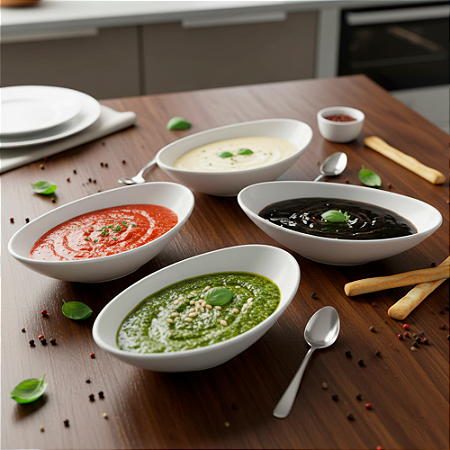 10 Pote Gourmet Oval Molho sushi petistos doces 100ML Branco