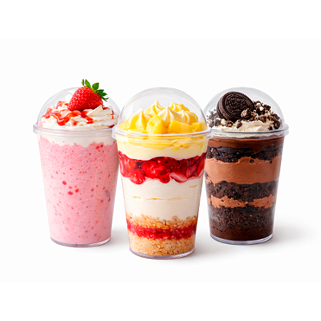 10 Copo Bolha Acrílico Transparente 400ml Copo da Felicidade