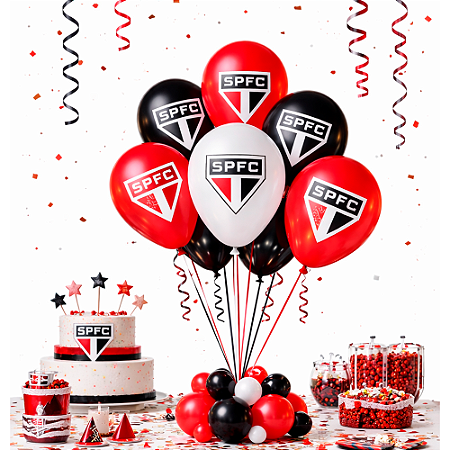 20 Bexigas Balão Festa Decoração São Paulo Aniversario 8 Plg