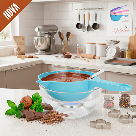 10 Panelinha Confeitaria Derrete Chocolate Multi 850ml Azul