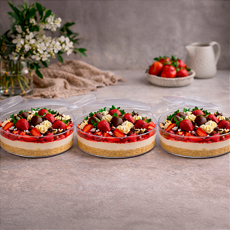 3 Cake Box Redonda c/tampa 1,100L Acríico Bolo doces Tortas